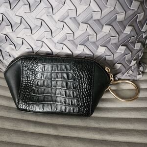 Alexander Wang Black Embossed Leather Pouch